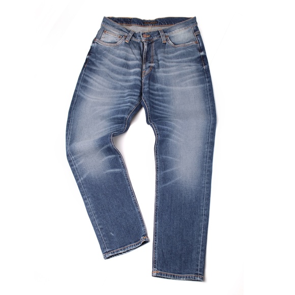 Nudie Jeans Brute Knut - Blue Hike W30/ L28 - Picture 3 of 13